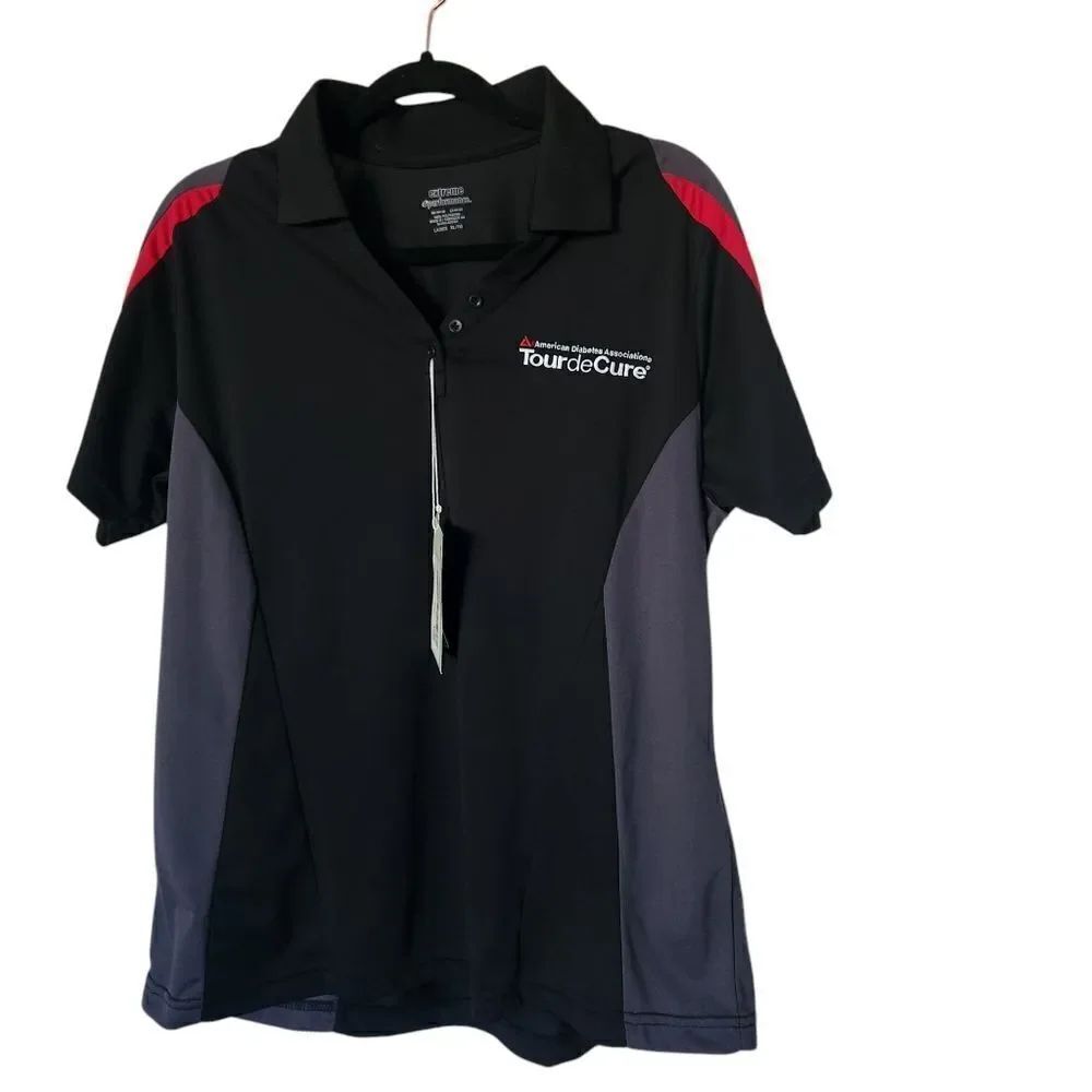 Extreme Performance Womens Tour de Cure Embroidered Polo Shirt Size XL